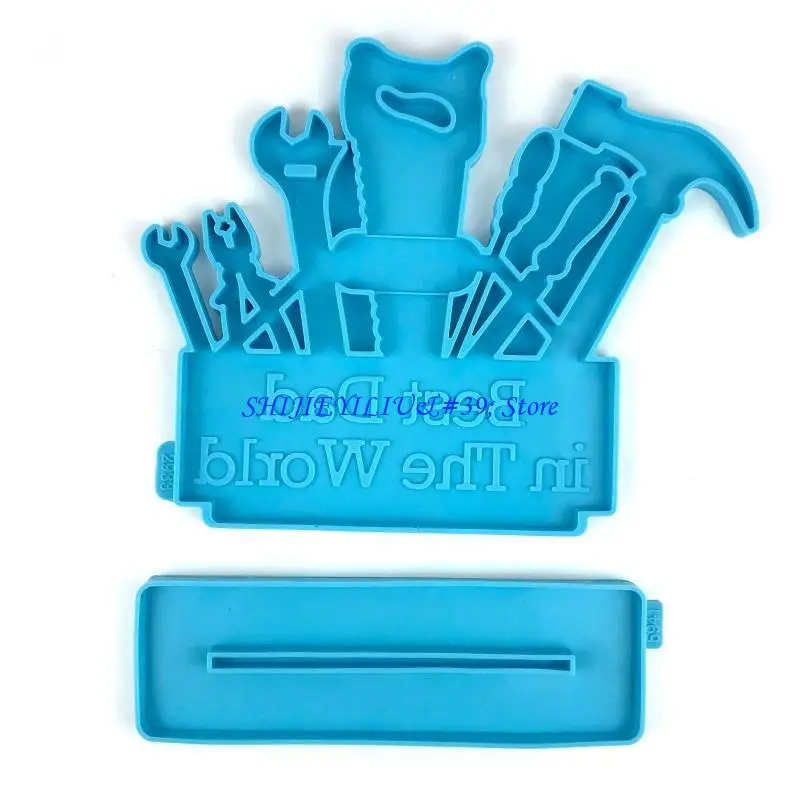 

E21F Father's Day Gift Decoration Silicone Mold Epoxy Charm Mould Resin Casting Pendant Handmade Mold Suitable for Diy Crafts