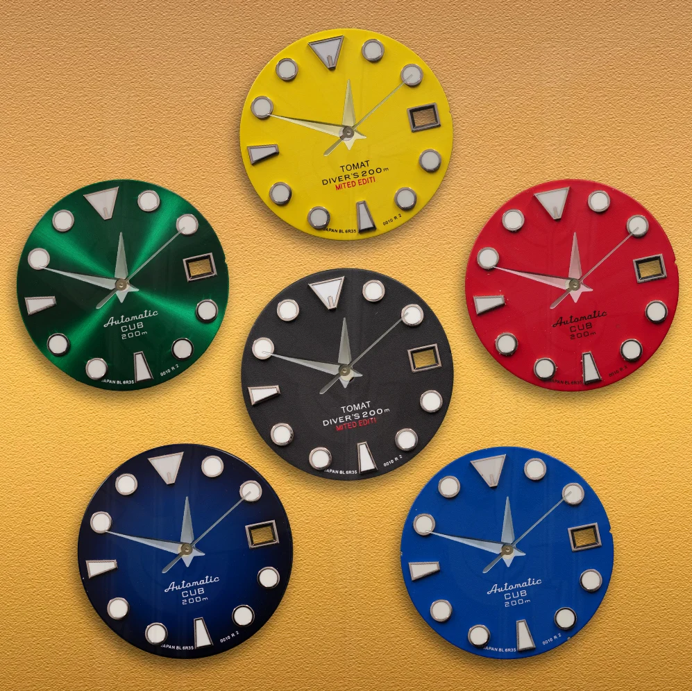 

SEI NH35 Movements S Logo 28.5mm SKX007 Matte Dial 3C Green Luminous Watches for men Watch Modification Accessories