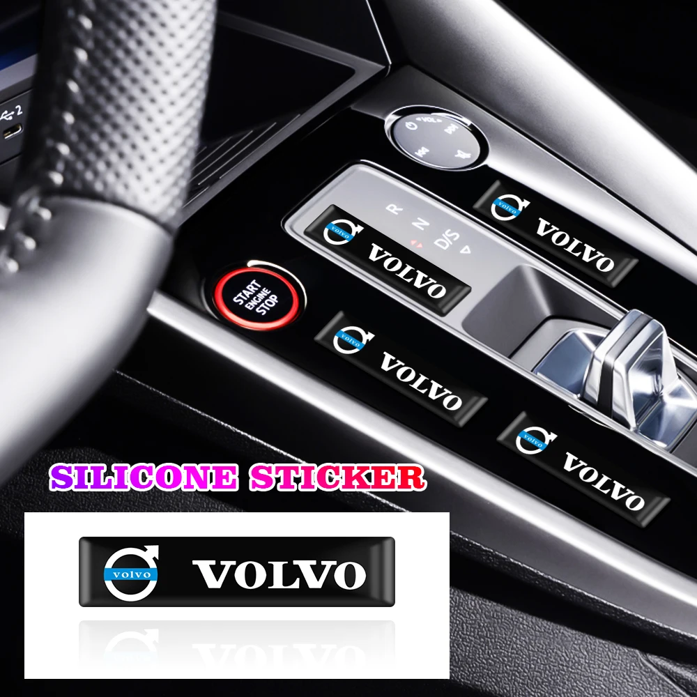 10/20Pcs Car Accessories 3D Epoxy Resin Emblem Car Interior Stickers For Volvo XC90 XC60 C30 T6 S60 C70 XC40 V40 XC70 V70 V60