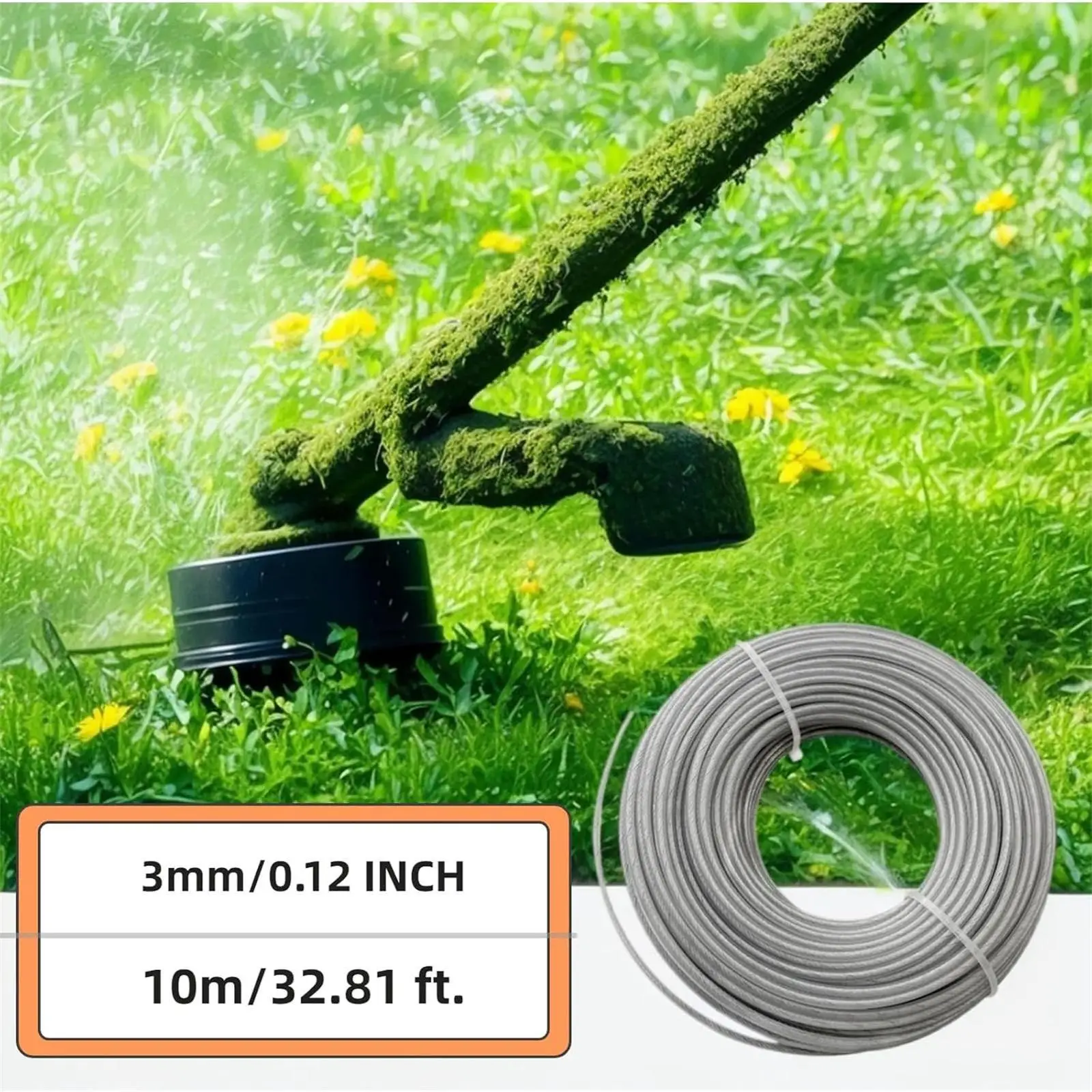 40M Universal for Gardening Equipment Efficient Garden Machinery Parts Grass Trimmer Wire Rope Cord