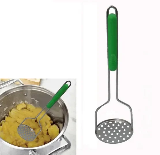 

1PC Potato Masher Stainless Steel+Plastic Hand Held Mashed Potatoes Sweet Potato Making Tools Kitchen Cooking Tools LB 517