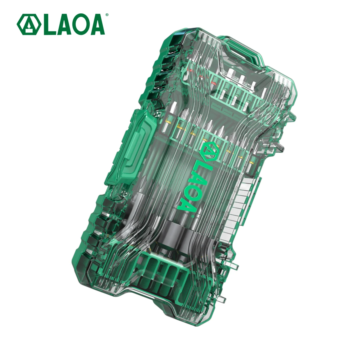 LAOA 40/45PCS Electric Screwdriver Bit Set, S2 Steel Drill Bits & Socket Set, 1/4'' Hex Shank Screwdriver Bits with Storage Case