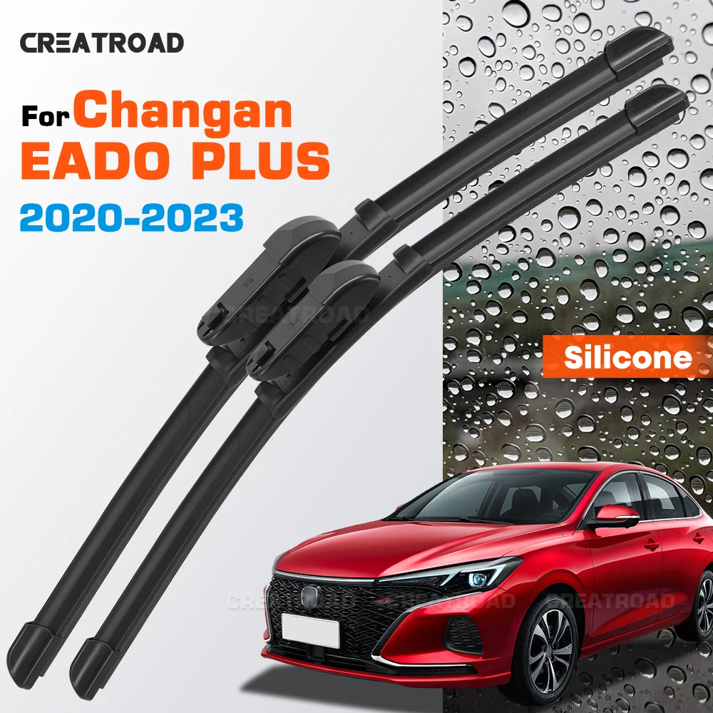 

Silicone Wiper Blades Fit For Changan Chana EADO PLUS 2020-2023 Coated Silent HD Wear-Resistant Car Windshield Wipers 24"+18"