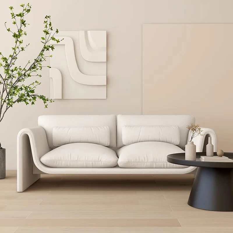

Small apartment household sofa crab chair cream style office double sofa clothing store rest area Internet celebrity sofa