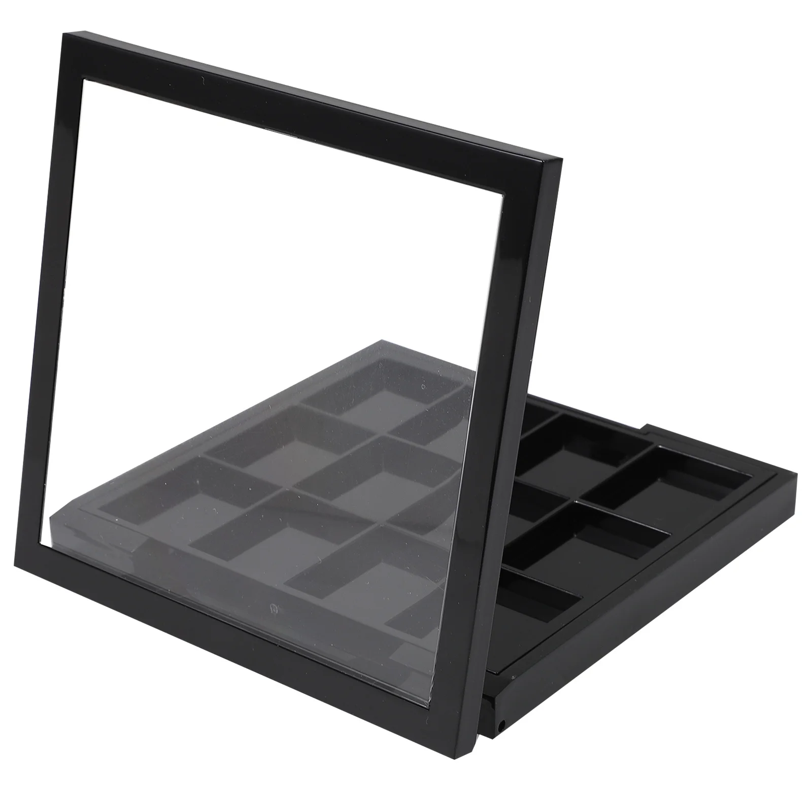Boîte de fard à paupières vide, 1 pièce, Palette à 12 grilles, conteneur de rangement de maquillage pour les yeux, pour femmes et filles, plat de fard à paupières vide