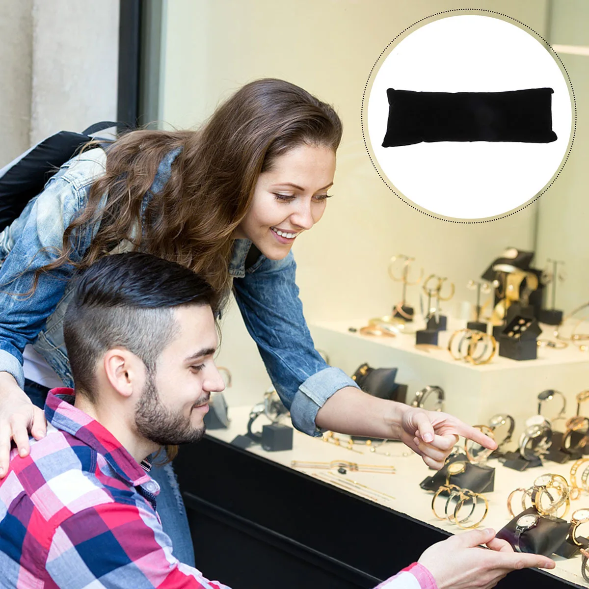 

3Pcs Watch Cushions Soft Durable Jewelry Pillows for Bracelets Bangles Watch Display Stands for Home Retail Stores