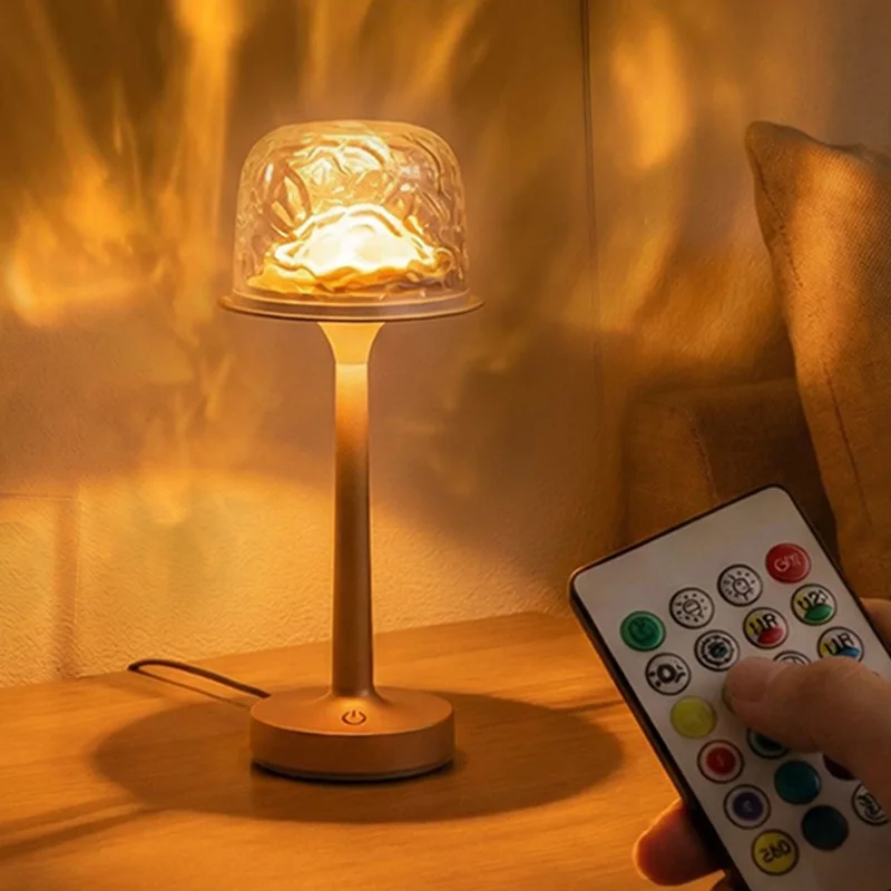 

Проектор «Океанская волна» на 16 цветов с перезаряжаемой лампой для душа, сенсорным и дистанционным управлением, беспроводной светильник для помещений