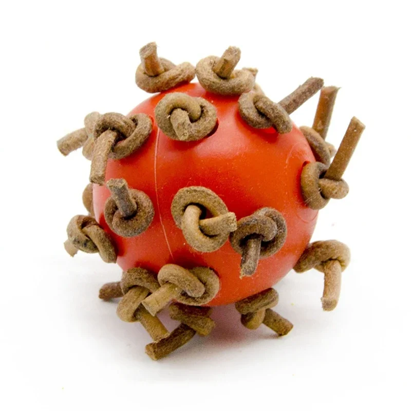

Bird Ball Chew Toy with Knots 4cm Dia Foot Toy Suitable for Parrot African Grey Cockatoo Pet Supplies