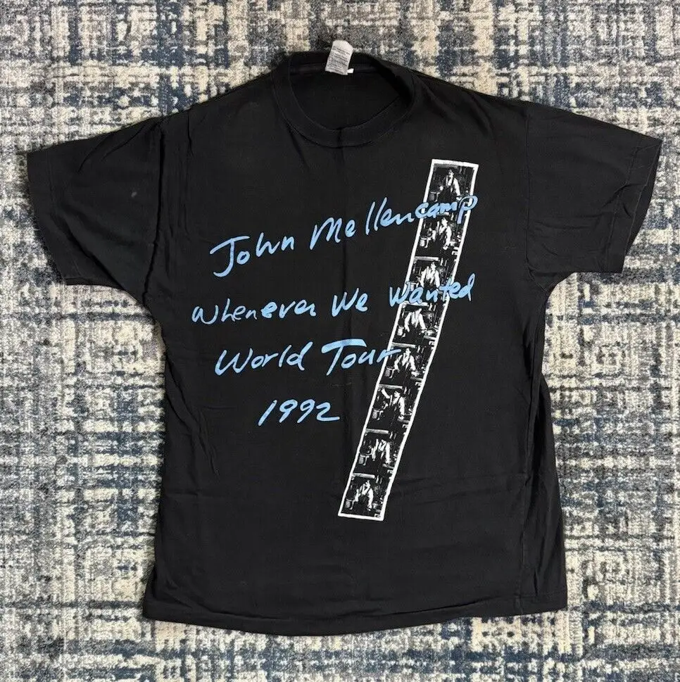 Винтажная Футболка 1992 John Mellencamp, когда мы хотели, тур мира, местная Экипировка, размер XL