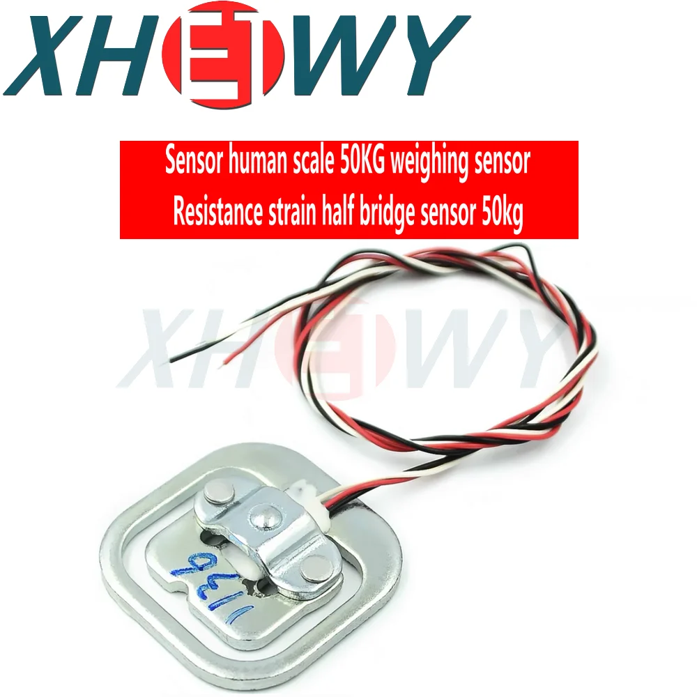 Sensores de peso com células de carga humanas, Módulo HX711 AD, Célula de carga corporal, Sensor de pesagem, 50kg, 1pc