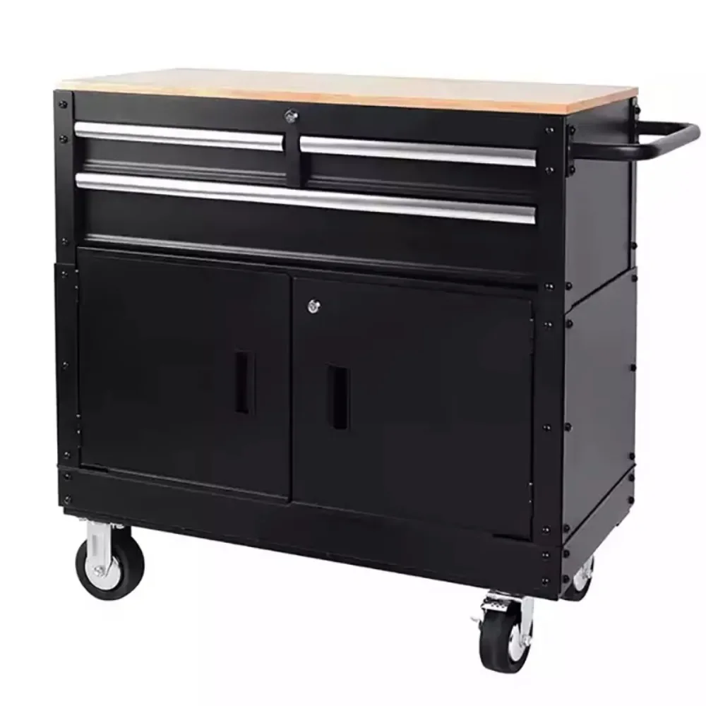 Durable Cheap Heavy Duty Metal Workbench Drawer Trolley Garage Tool Cabinet with Caster