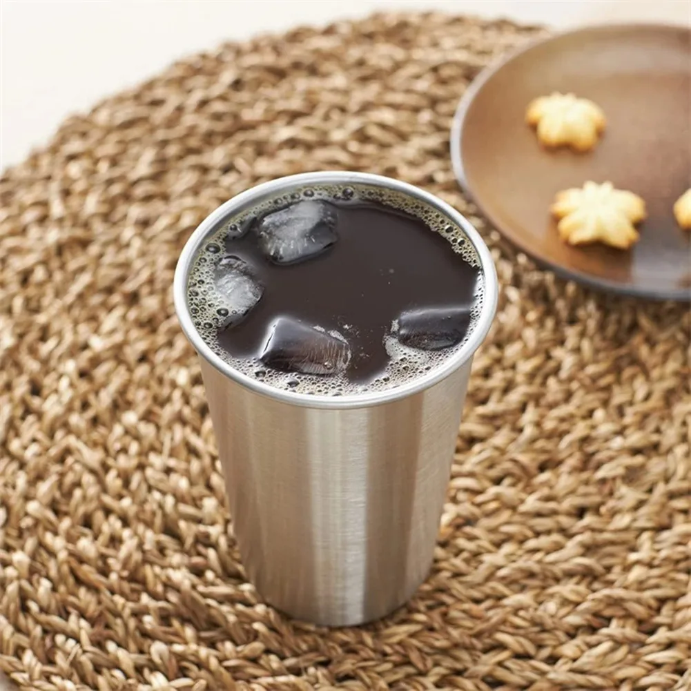 

2pcs or 4pcs 500ml Stainless Steel Drinking Mug Stackable for Camping Coffee Outdoor Picnic Bar Restaurant Use