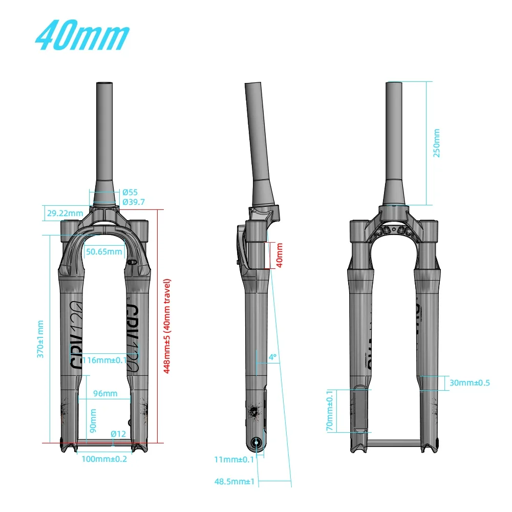 ليكسون الحصى شوكة الدراجة 40 مللي متر السفر E-الدراجة جاهزة الطريق 700C سباق شوكة تعليق 12 × 100 مللي متر E-البج دراجة الجبهة شوكة أجزاء