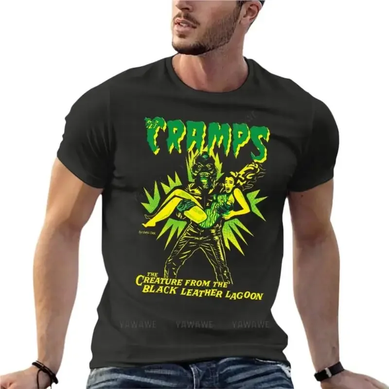 The Cramps  From Black Leather Lagoon Horror Oversized T Shirt Summer Mens Clothing  Cotton Streetwear Big Size Tops