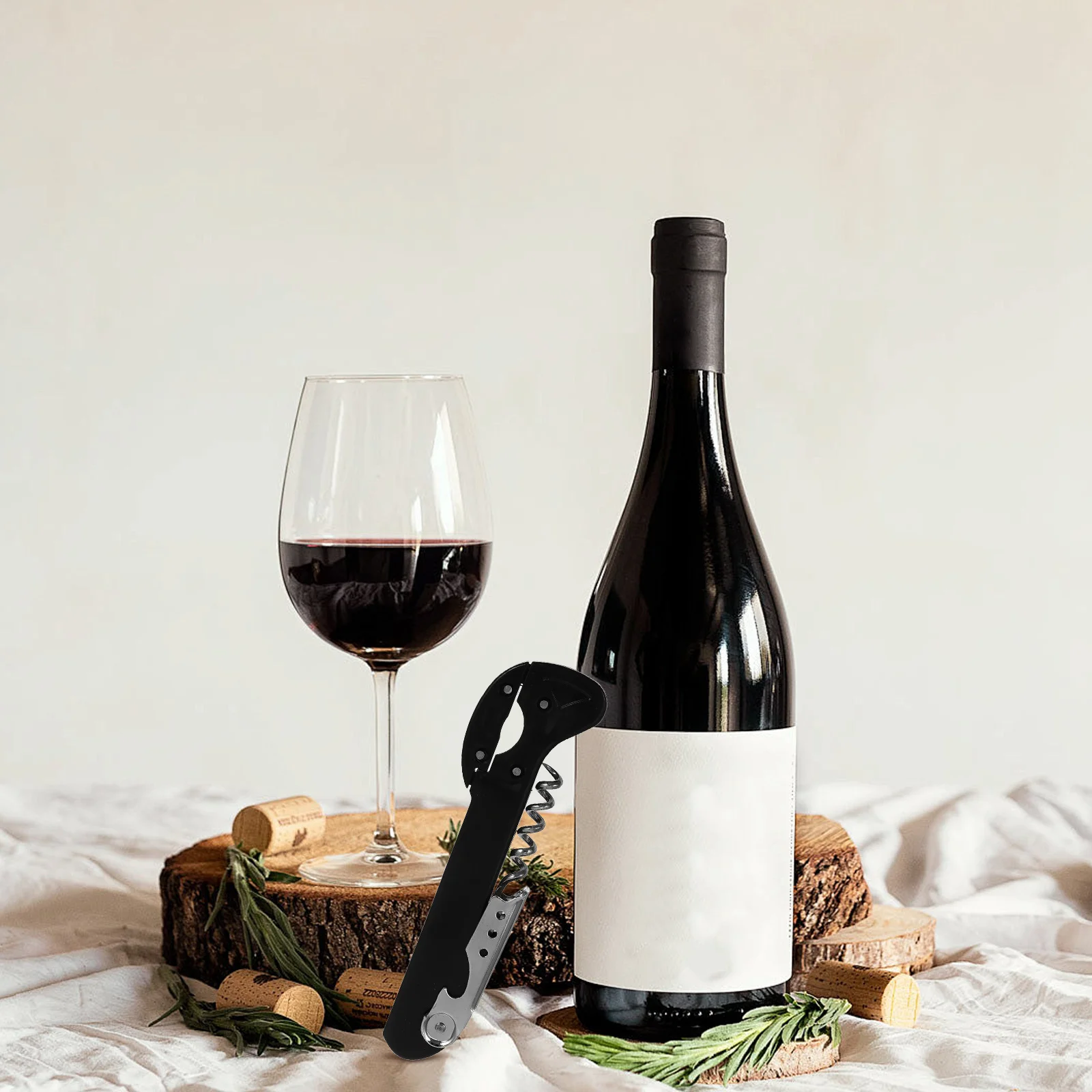 

Red Wine Bottle Opener Stainless Steel Creative Multifunctional Corkscrew Beer Soda Cap Opener Party Tool Durable Kitchen Bar