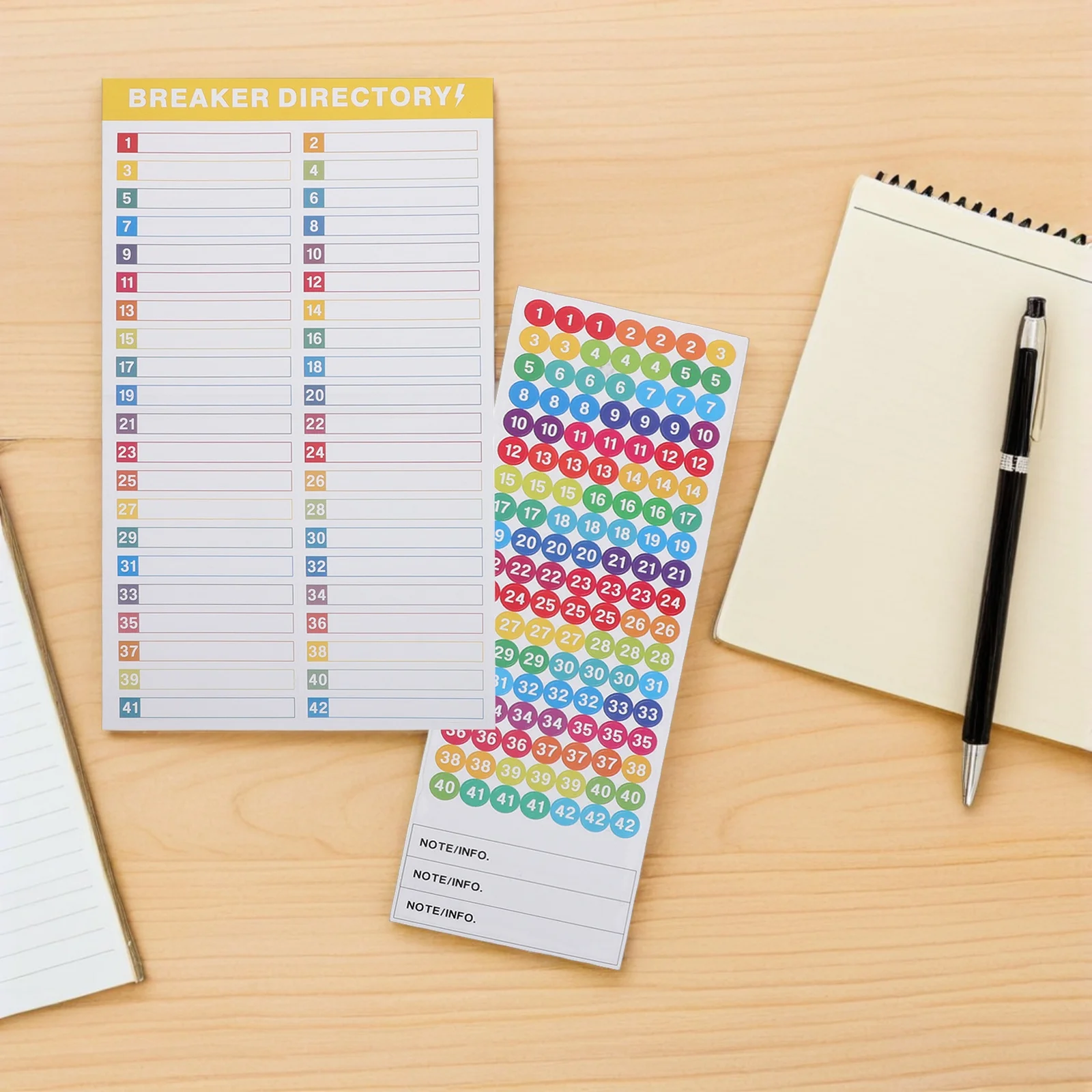 차단기 상자 식별을 위한 10장 전기 패널 라벨 스티커 - 주거용 내마모성 접착 라벨