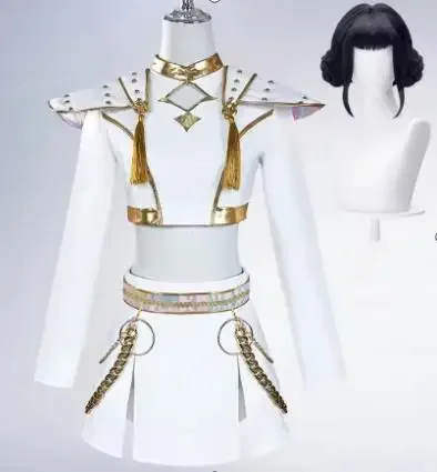 

Хэллоуин Jsut Saiyan Rumi Косплей Mira Zoey Белая сценическая форма Детские костюмы на Хэллоуин для девочек