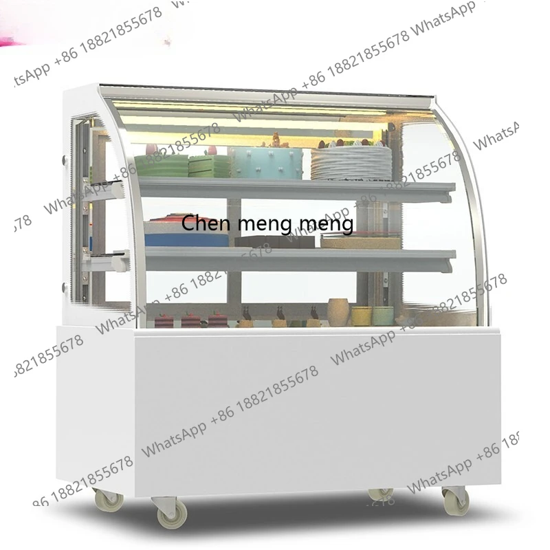

Commercial cake cabinet, refrigerated cabinet, glass curved desktop air-cooled small fresh-keeping cabinet