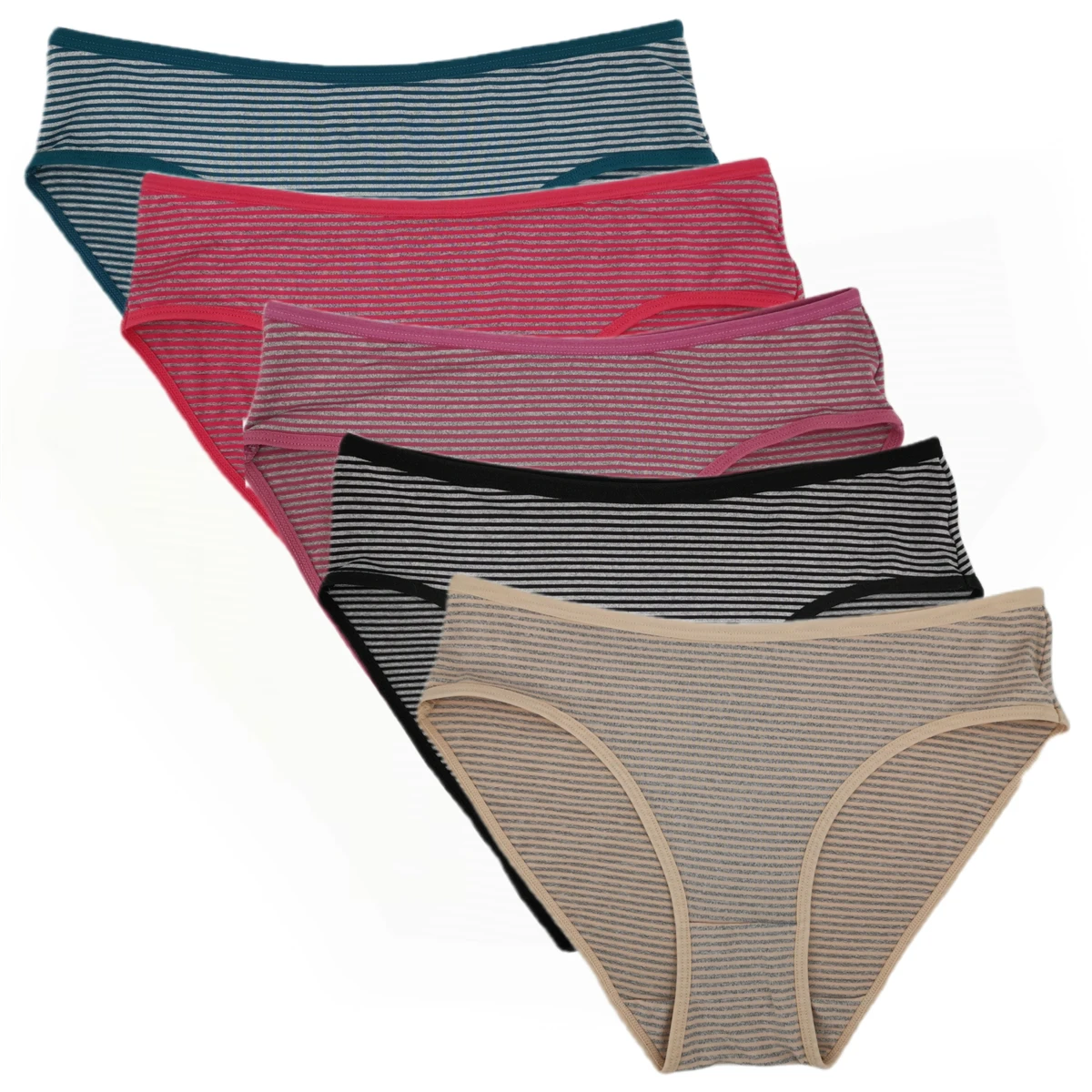 

striped women's underwear panties low rise female underpants modal women's briefs plus size panties for women 5pcs/lot