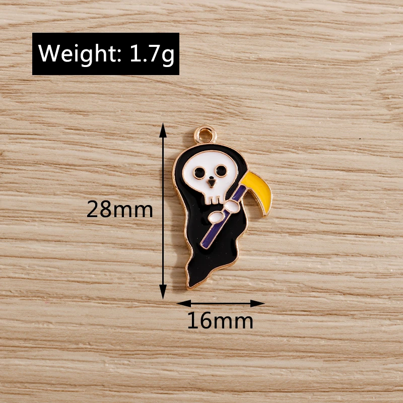 Tusember 10 Stück Halloween-Anhänger, handgefertigt, Geist, Teufel, Kürbis, Mumie, Fledermaus, Anhänger für Armband, Halskette, Ohrringe, Schmuckherstellung, DIY – Detail 25