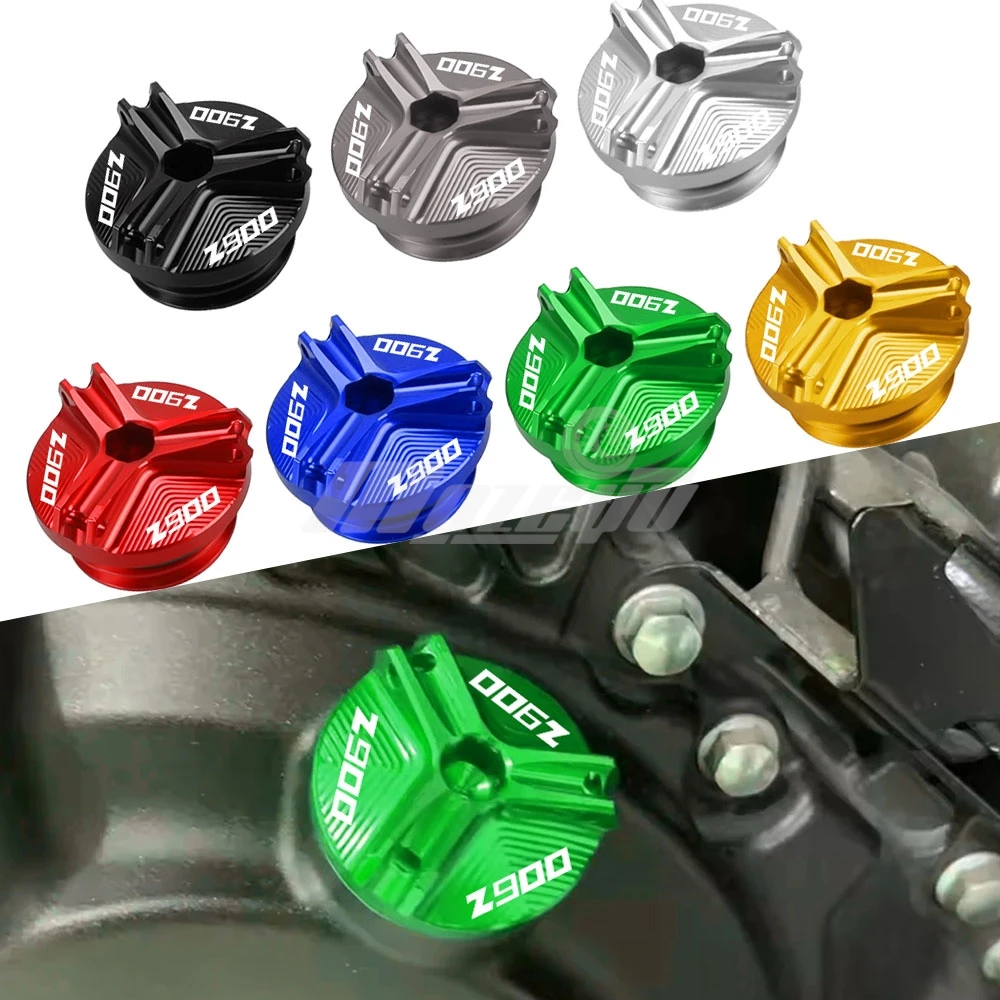 

For Kawasaki Z900 Z900RS Z900SE Z 900 2017 2018 2019 2020 2021 2022 M19*2.5 Motorcycle Aluminum Oil Filter Cup Engine Plug Cover