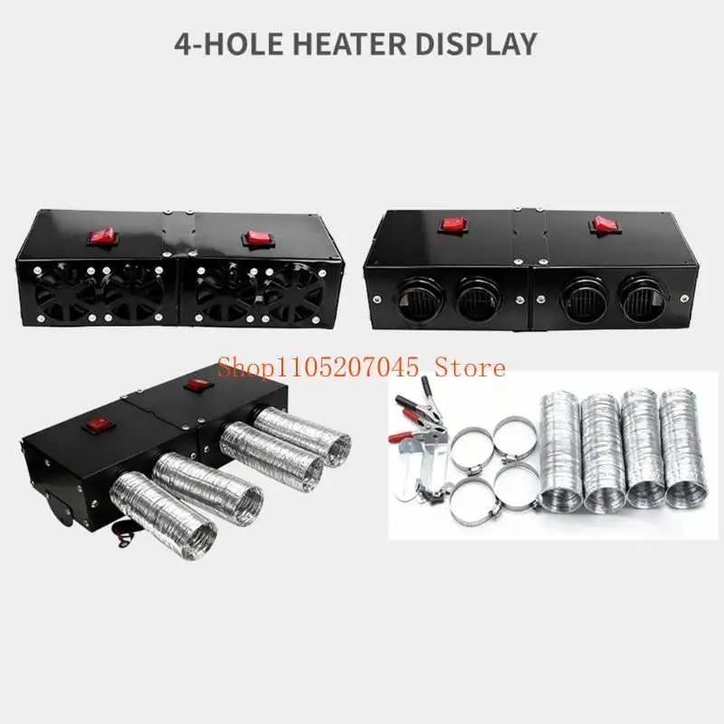 37cd Efficient 12/24V Automotive Heater Quick Heat Output ABS Construction Heating Fan For Car Trucks SUVs Minivans
