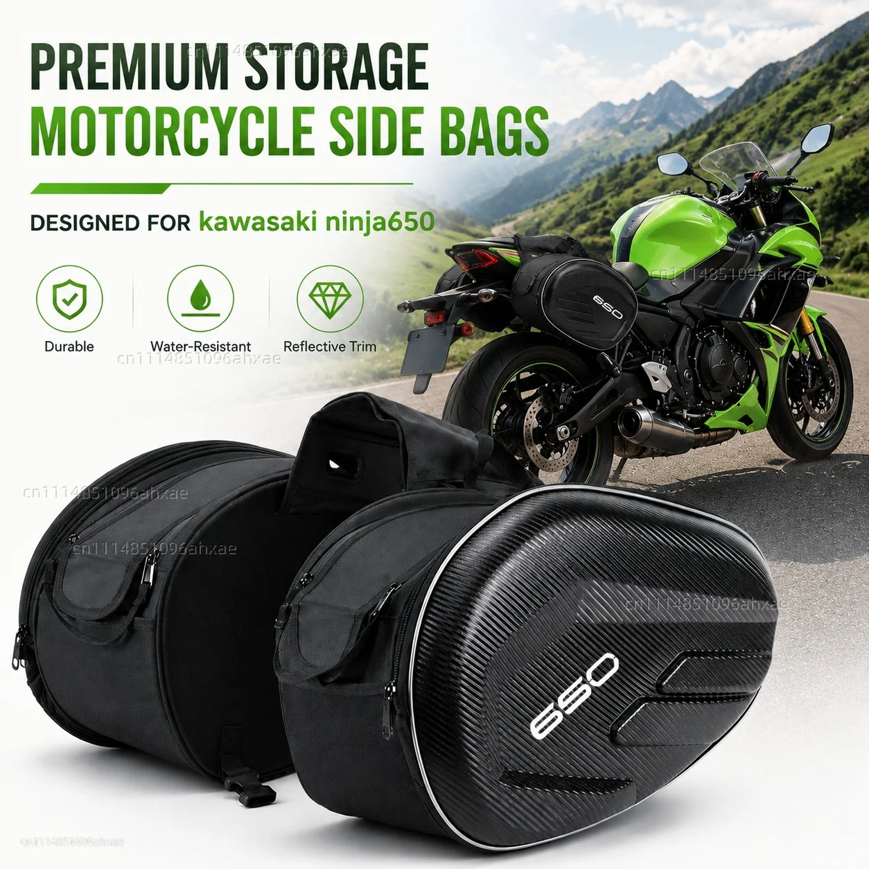 For kawasaki ninja650 Z650 Z NINJA 650 650SE versys650 2PCS Motorcycle Pannier Bags Luggage Saddle Bags Side Storage Fork Travel