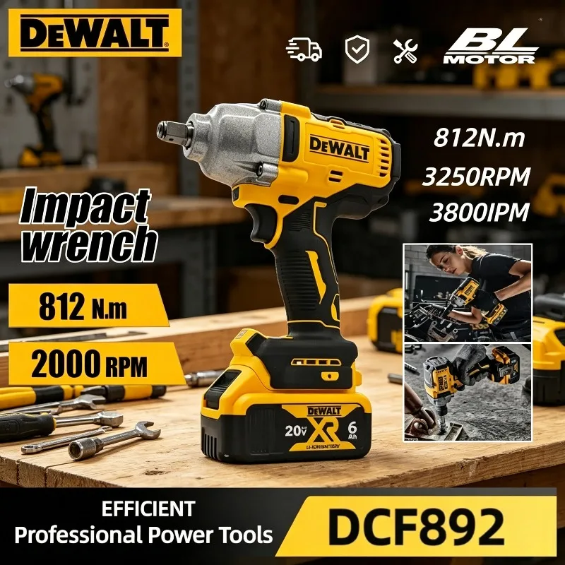 

Бесщеточный ударный гайковерт DeWalt DCF892 1/2 дюйма с высоким крутящим моментом, 3 скорости, для авторемонта, электроинструмент, совместим с аккумуляторами DeWalt