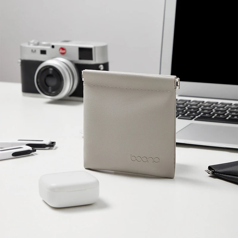 PU Storage Bag Earphones Bluetooth Data Cable Organizer Pouch Mini Multipurpose USB Flash Drive Coin Pocket
