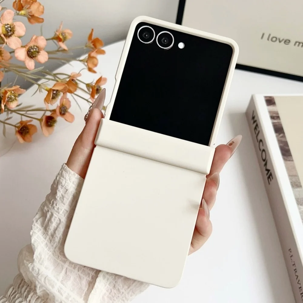 Modische Dopamin-Bonbonfarben Scharnier-Handyhülle für Samsung Galaxy Z Flip 8 7 6 5 Flip 4 3 5G Matte Schutz-Hartplastik-Hülle – Detail 10