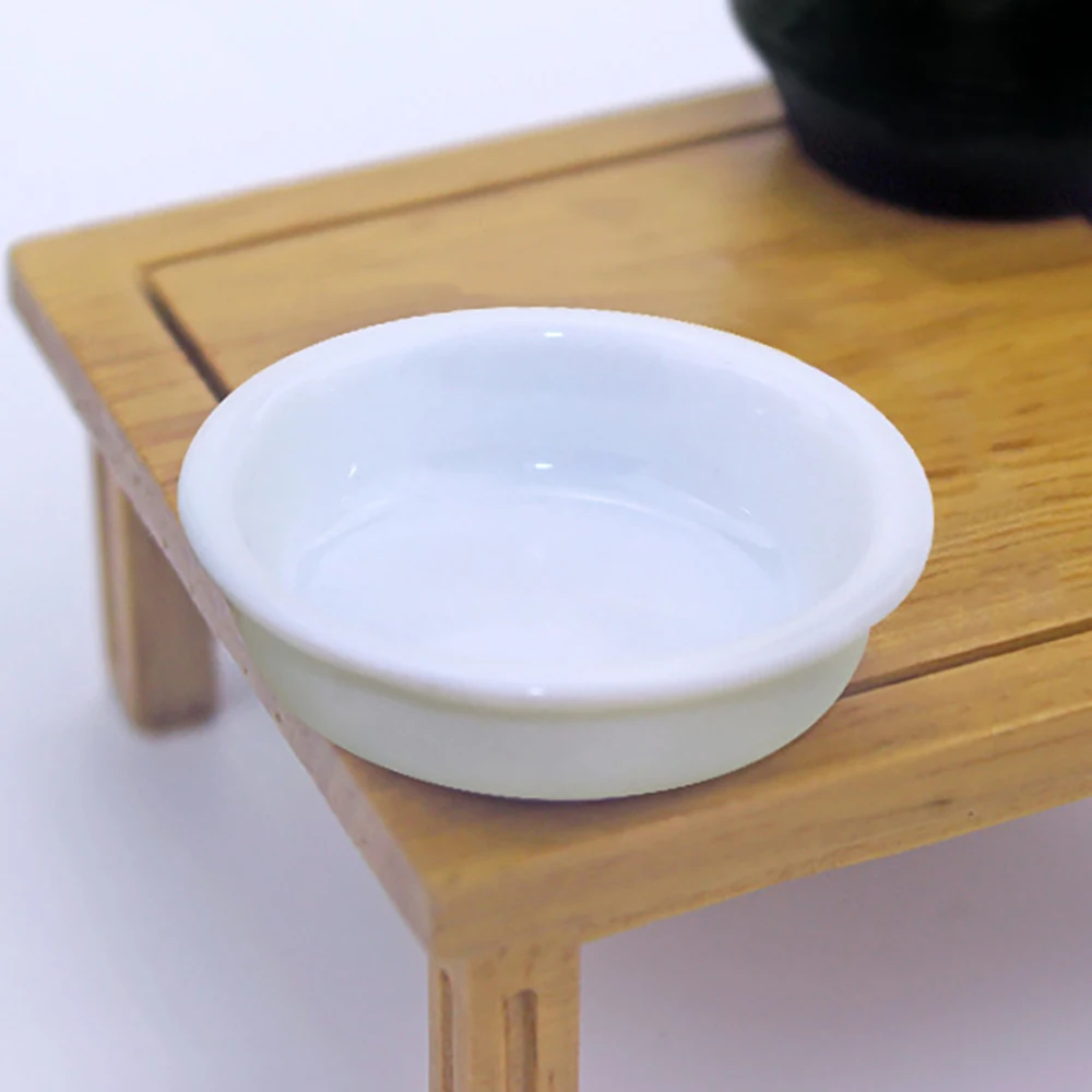 1Pcs 1/12 Dollhouse Miniature Accessories Mini Ceramic Soup Pot Food Dish Model for Doll House Decoration ob11 bjd