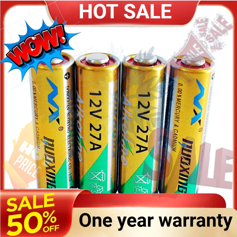 SWZY New 12V 58mAh Disposable Alkaline Dry Battery 27A for Remote Control Scanning Pen Garage Rolling Shutter Door Battery