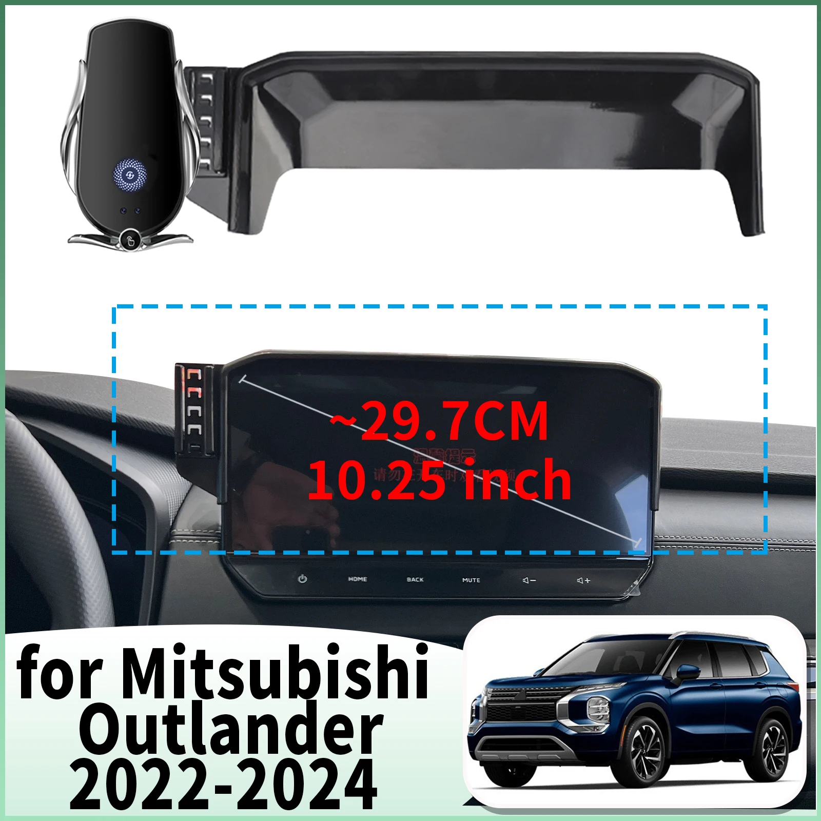 

fit for Mitsubishi Outlander 2022 2023 2024 (10.25in) Specific Dashboard Navigation Phone Holder Mount Design Car​​ accessoires