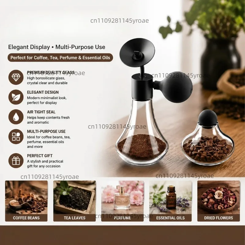 Glass Aroma Sample Bottle Coffee Bean Tea Perfume Essential Oil Display Jar