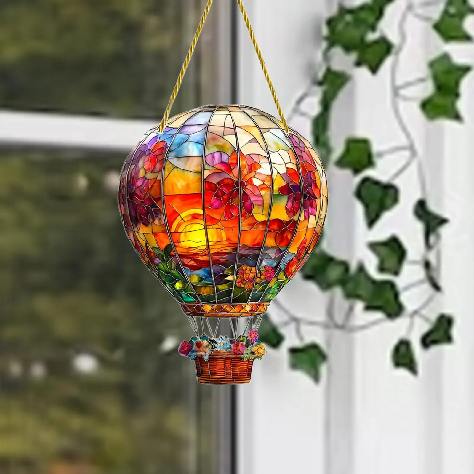 Balloon Suncatcher 2D Flat Acrylic Hanging Ornament for Bedroom Wall