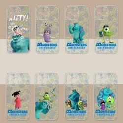 Disney Monsters Inc caixa de telefone legal, tampa transparente para iPhone 11, 13, 12 Mini, 15, 14 Pro Max, 8, 7 Plus, XR, X, S, SE, 15