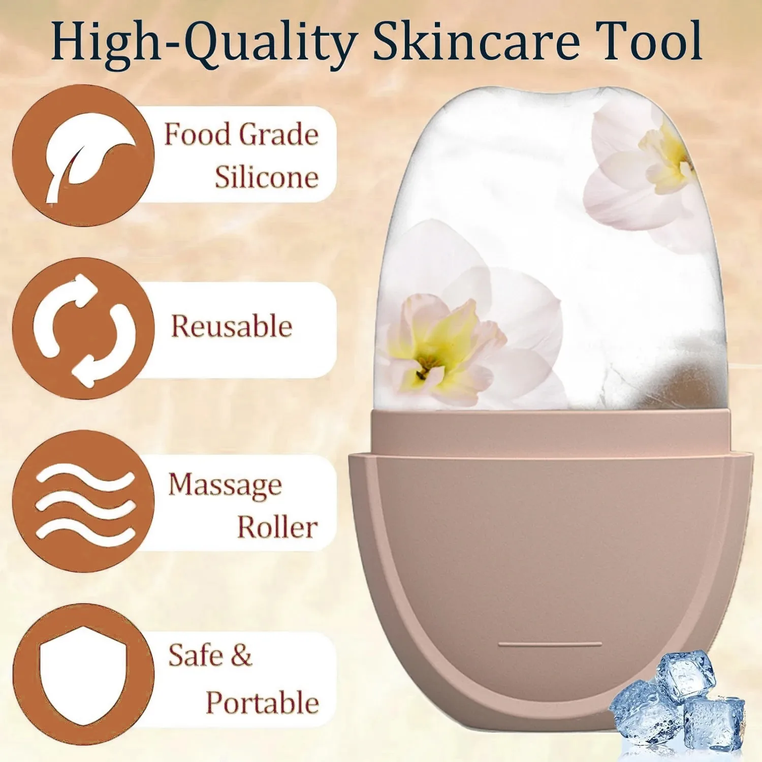 Ice Roller for Face and Eye Facial Beauty Ice Roller Skin Care Tools Ice Facial Cube Gua Sha Beauty SPA SkinCare Face Massager