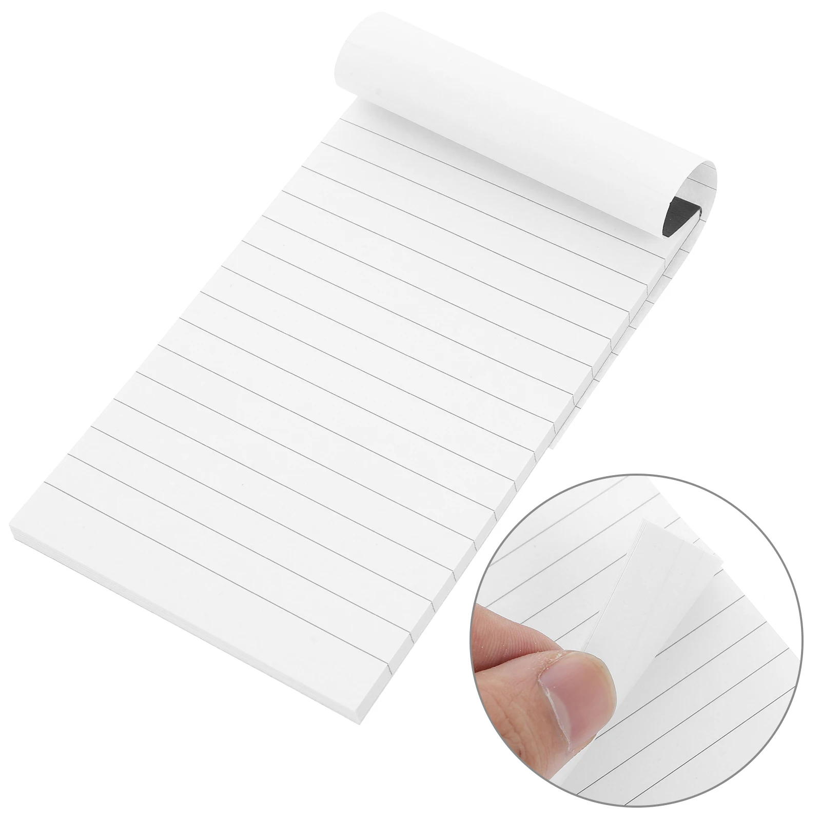 

5pcs White Pocket Notepad Thick Paper College Ruled Legal Scratch Pads Sturdy Backing Travel Journal Mini Notebook For Office
