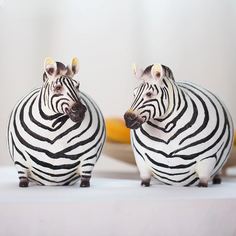 

Nordic Creative Resin Thick Zebra Statues, Miniatures, Modern Art, Animal Statues, Accessories, Home Decoration Accessories