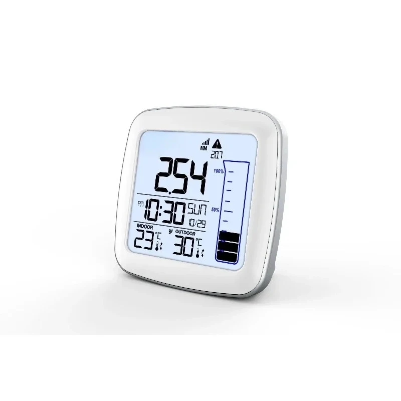 Digital Indoor and Outdoor Temperature ing Rain Gauge with Remote Sensor Wirels
