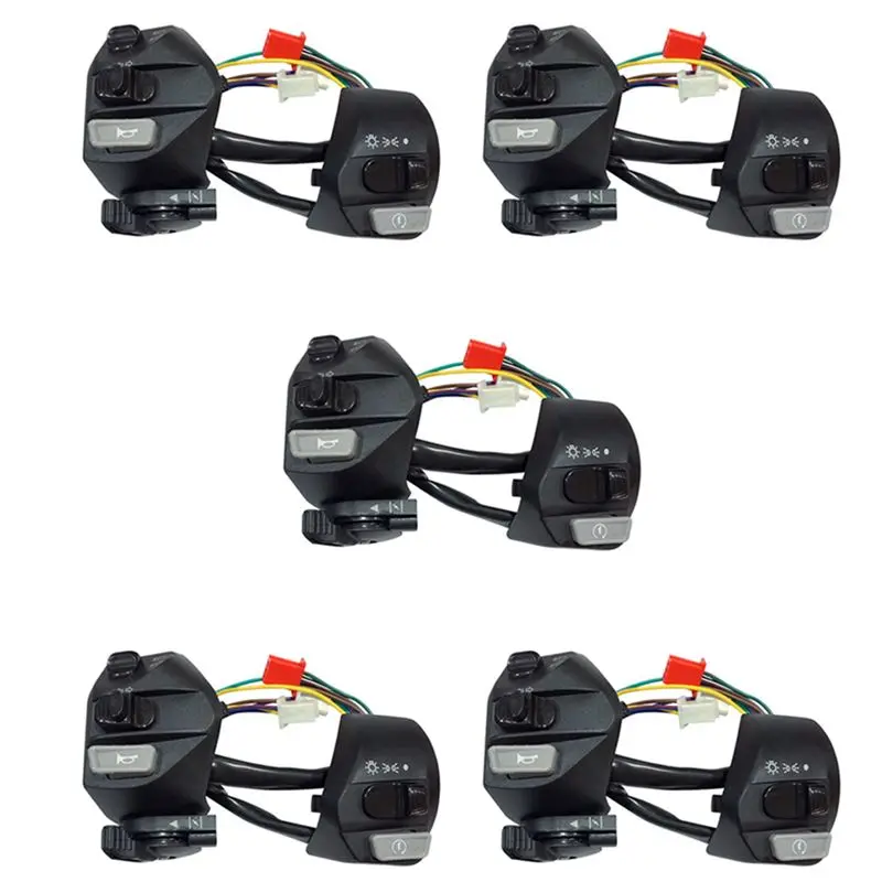 

Prominent 5 Pcs 22Mm Motorcycle Switches ON/OFF Button Handlebar Ontrol Horn Turn Signal Start Switch For MIO LC135