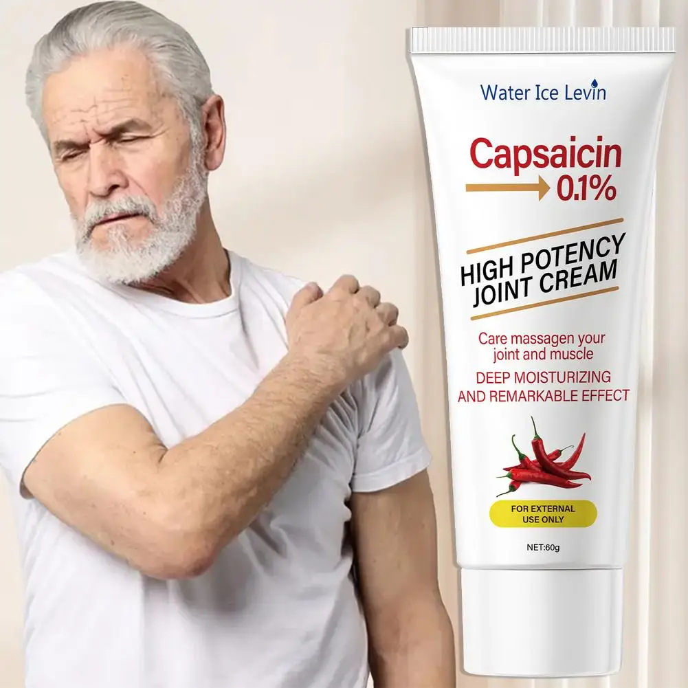 High Potency Capsaicin Joint Care Cream 60g Muscle Soothing Deep Moisturizing Portable Massage Cream For Sports Recovery Office