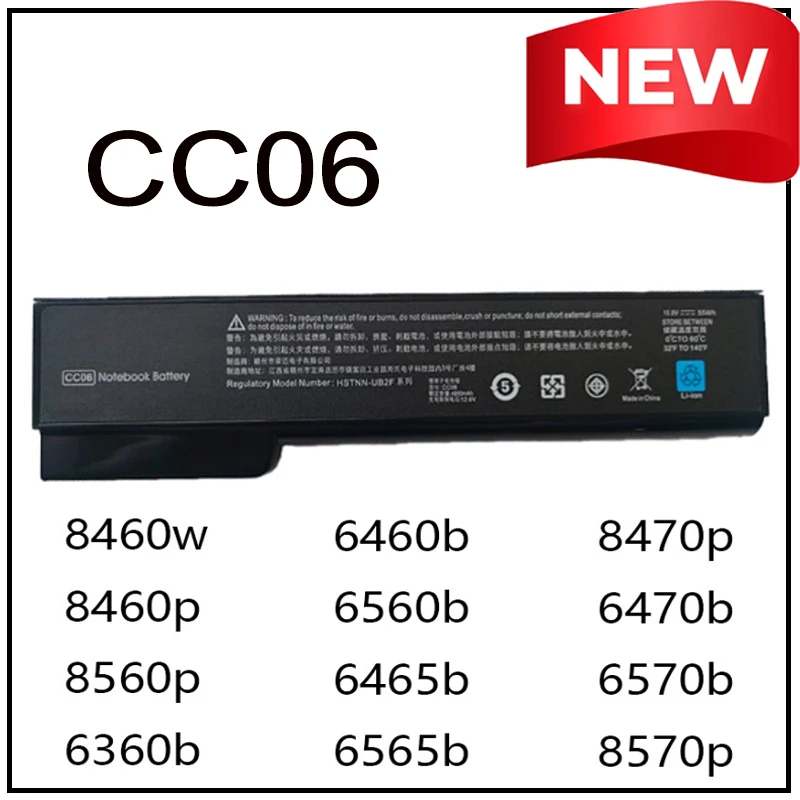 

CC06 CC09 Replacement Li-ion Laptop Battery for HP 8460w 8460p 8560p 6360b 6460b 6560b 6465b 6565b 8470p 6470p 6570p 8570p Fast