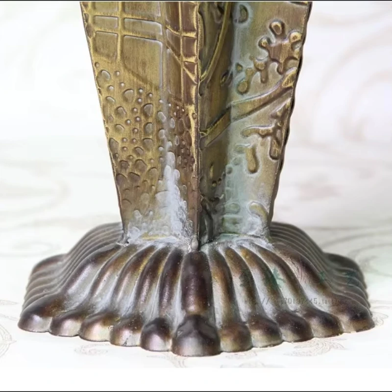 American Retro Floor Metal Umbrella Stand Household Umbrella Storage Bucket Storage Rack Creative Iron Anti-rust Umbrella Stand