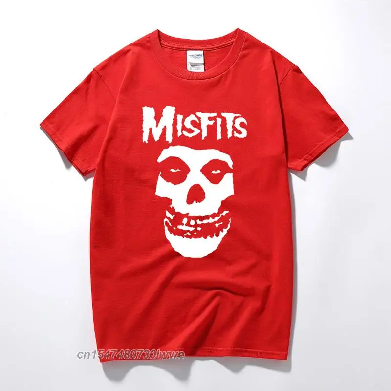 Neue männer Hip-Hop Punk Schädel Misfits Marke Baumwolle Kurz-Hülse T-Shirt Cooles Design Männlichen Sommer Grundlegende tops