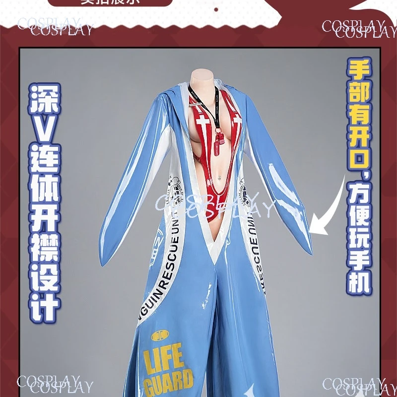 Game Niikke Goddess Of Victory Outfit Marciana Cosplay Penguin Swimsuit Cosplay Hat Wig Women Sexy One-piece Suit Halloween