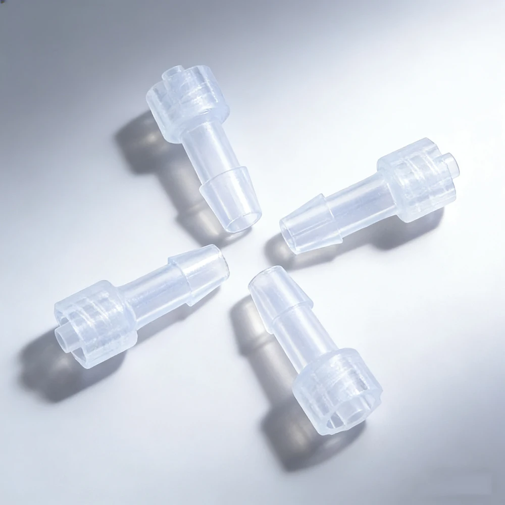10PCS Factory Wholesale PP Luer Connector 3/16 Inch 4.8mm Barbed Male Luer Tapered Adapter Luer Lock Barb Tube Fitting