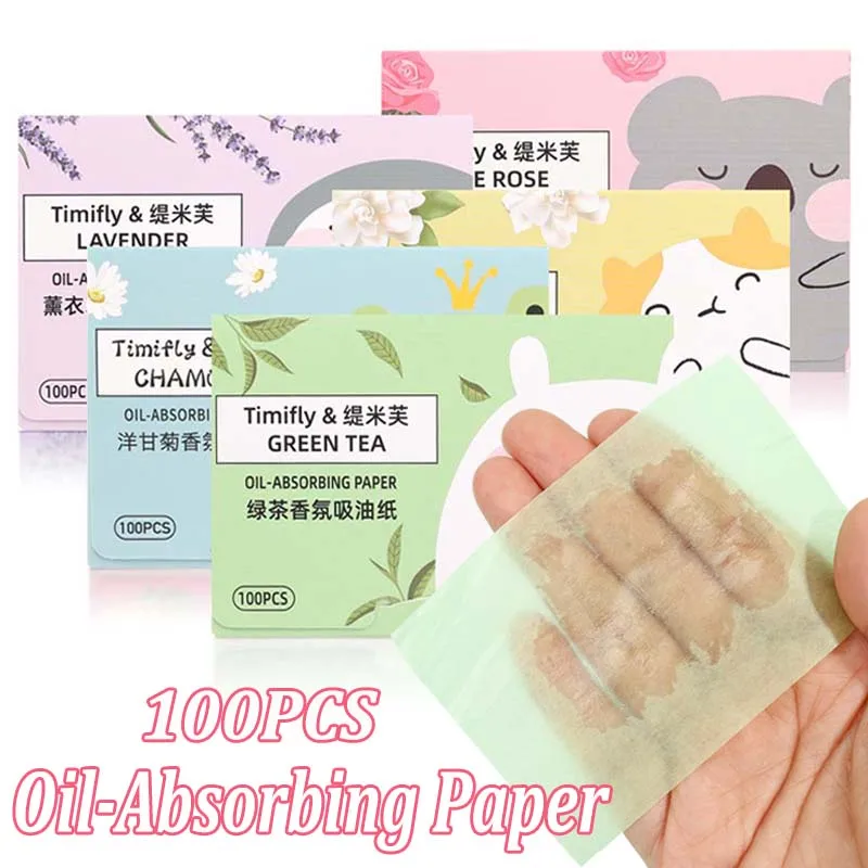 Floral Fragrance Face Oil-absorbing Paper 100Pcs/box Matte Face Wipes Facial Cleanser Oil Control Paper Face Cleaning Care Tools