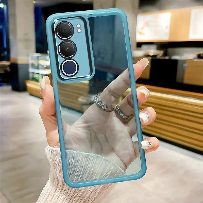 حافظة لهاتف Vivo Y19S GT vivo IQOO Z10 lite حافظة هاتف Vivo T4 lite غطاء Vivo Y400 4G حافظة فاخرة ناعمة ممتصة للصدمات غطاء خلفي شفاف