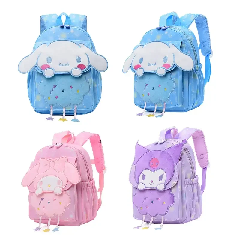 

Sanrioed Anime Cinnamoroll Kuromi My Melody Cute Children Backpack Pupil Schoolchildren Schoolbags Cartoon Shoulder Bag Gift